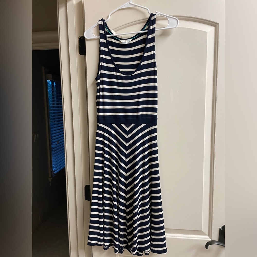 Boden Midi Navy/White stripe sundress SIZE 2